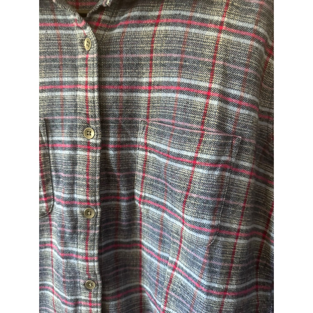 Woolrich Womens Flannel Long Sleeve Button Up Shirt‎ Blue Pink Size Medium - Picture 7 of 9